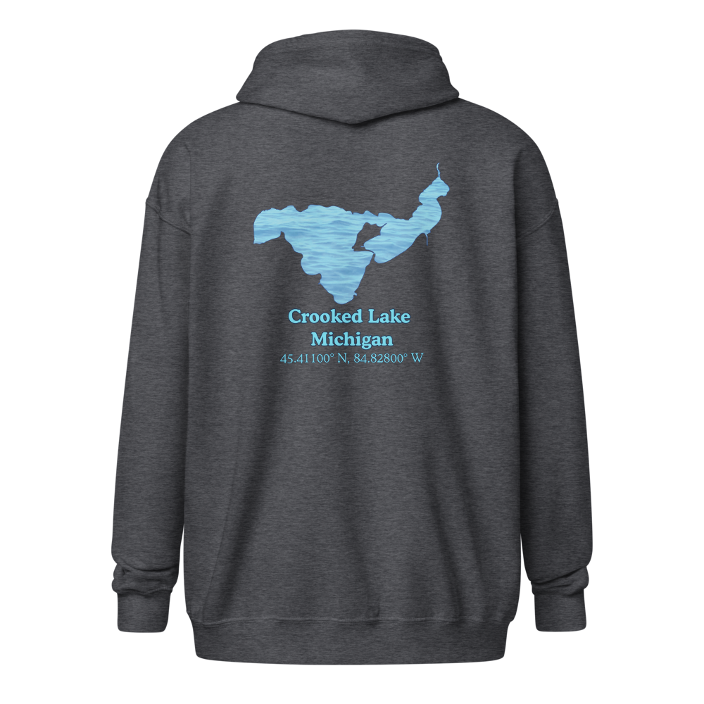 Crooked Lake  Unisex Zip Hoodie