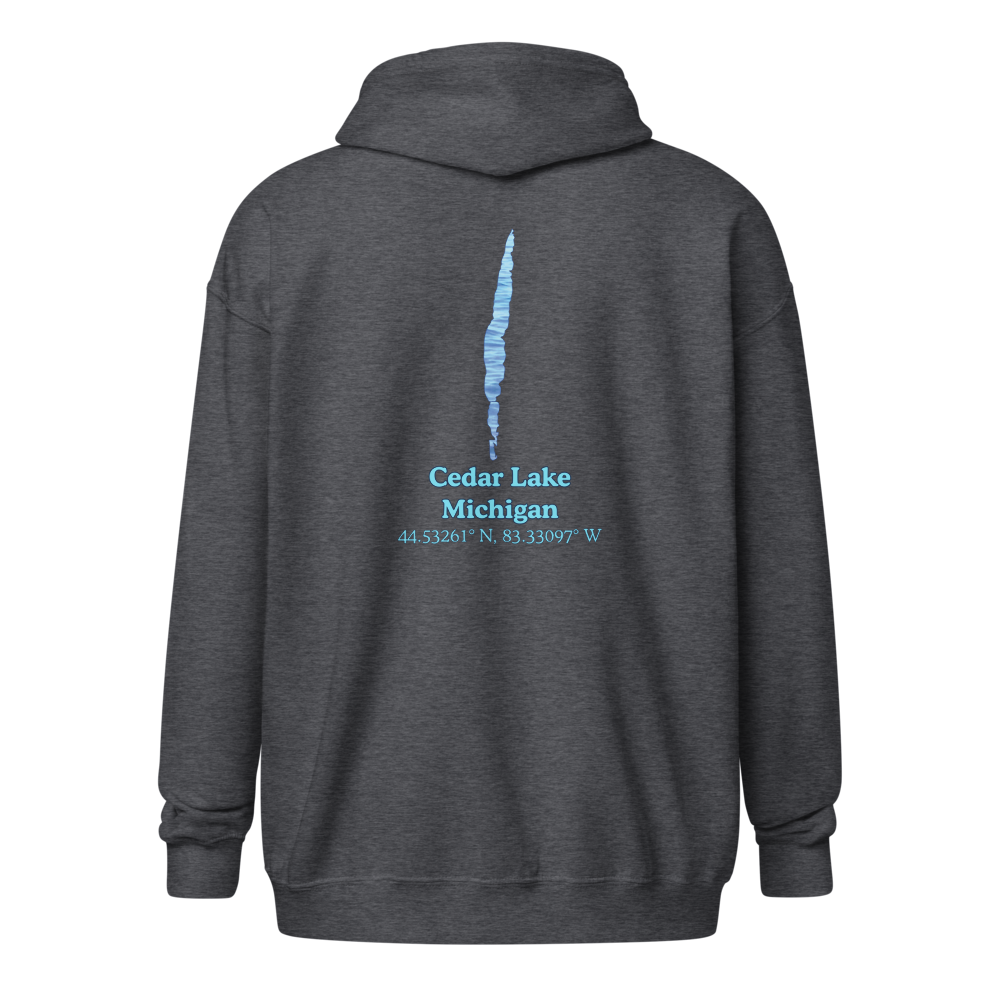 Cedar Lake Unisex Zip Hoodie