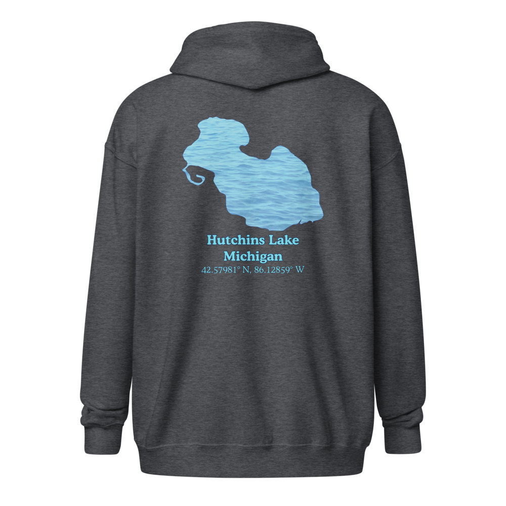 Hutchins Lake Unisex Zip Hoodie