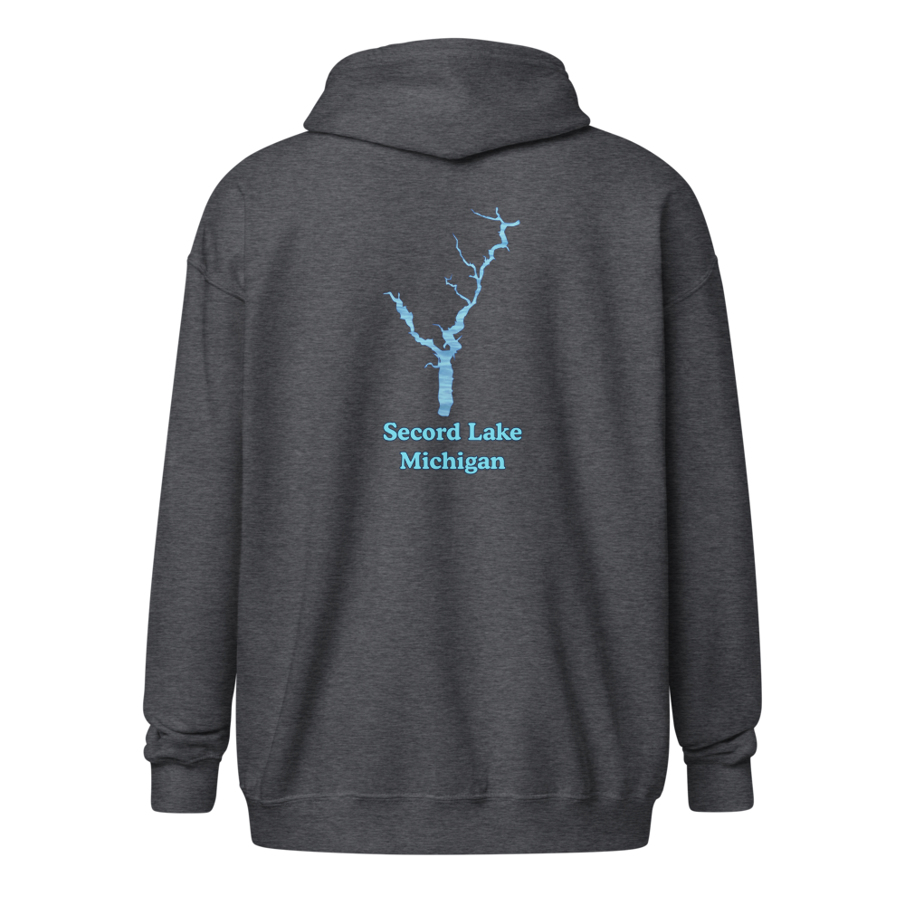 Secord Lake Unisex Zip Hoodie