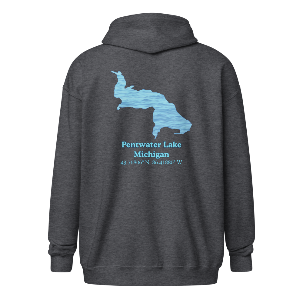 Pentwater Lake Unisex Zip Hoodie