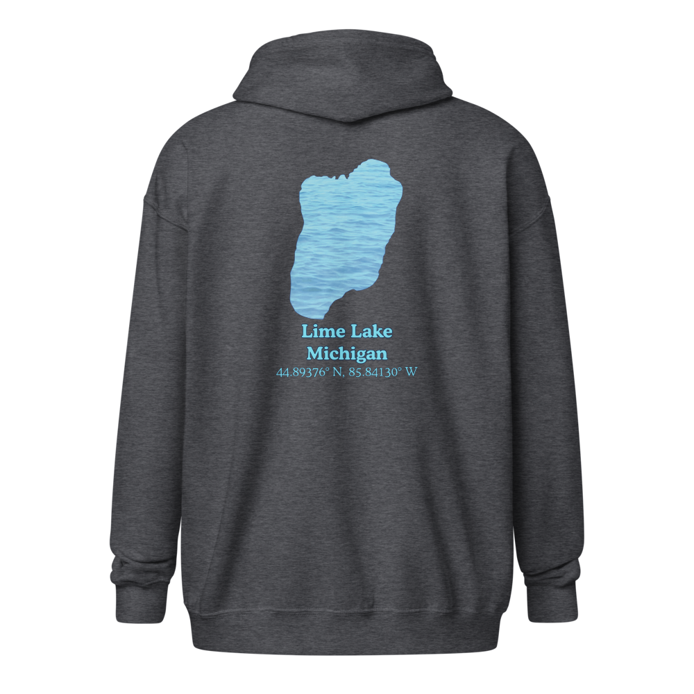 Lime Lake Unisex Zip Hoodie