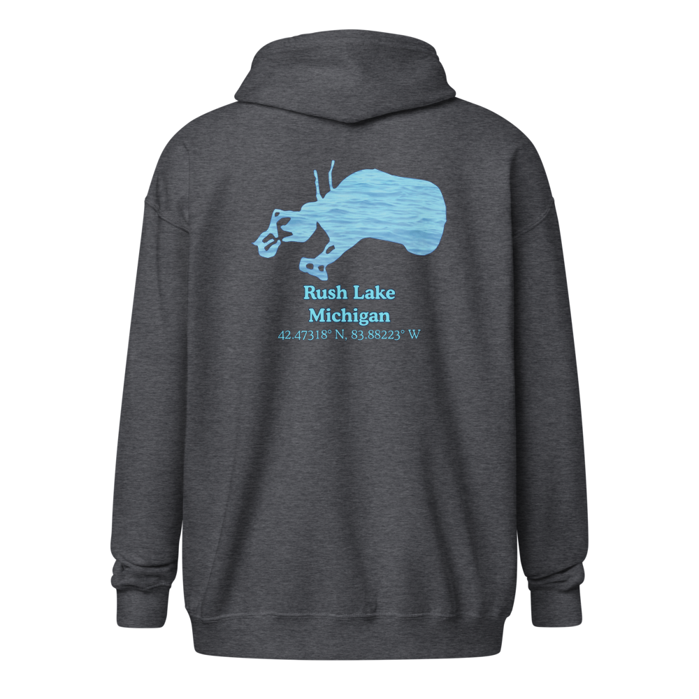 Rush Lake Unisex Zip Hoodie