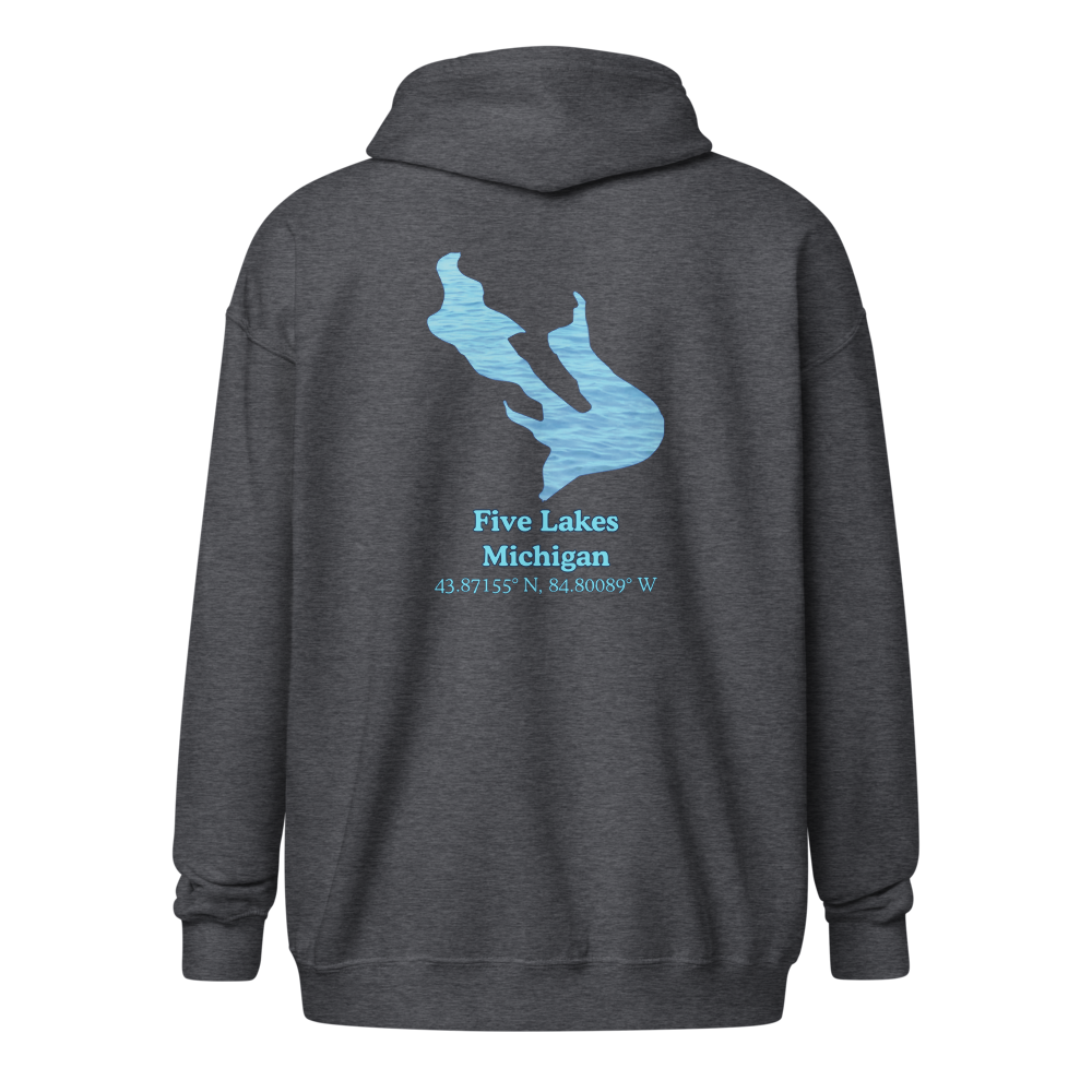 Five Lakes Unisex Zip Hoodie