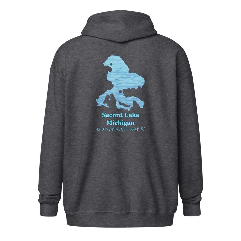 Secord Lake Unisex Zip Hoodie