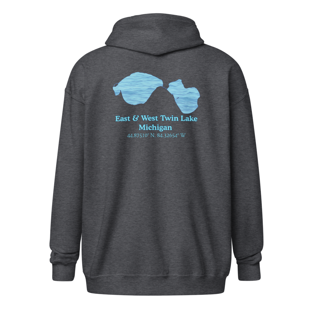 East & West Twin Lake Unisex Zip Hoodie