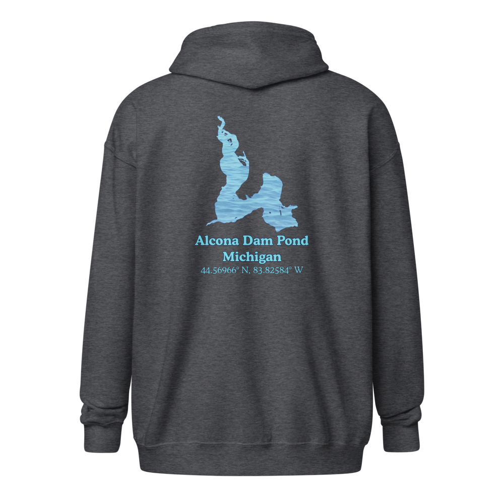 Alcona Dam Pond Unisex Zip Hoodie