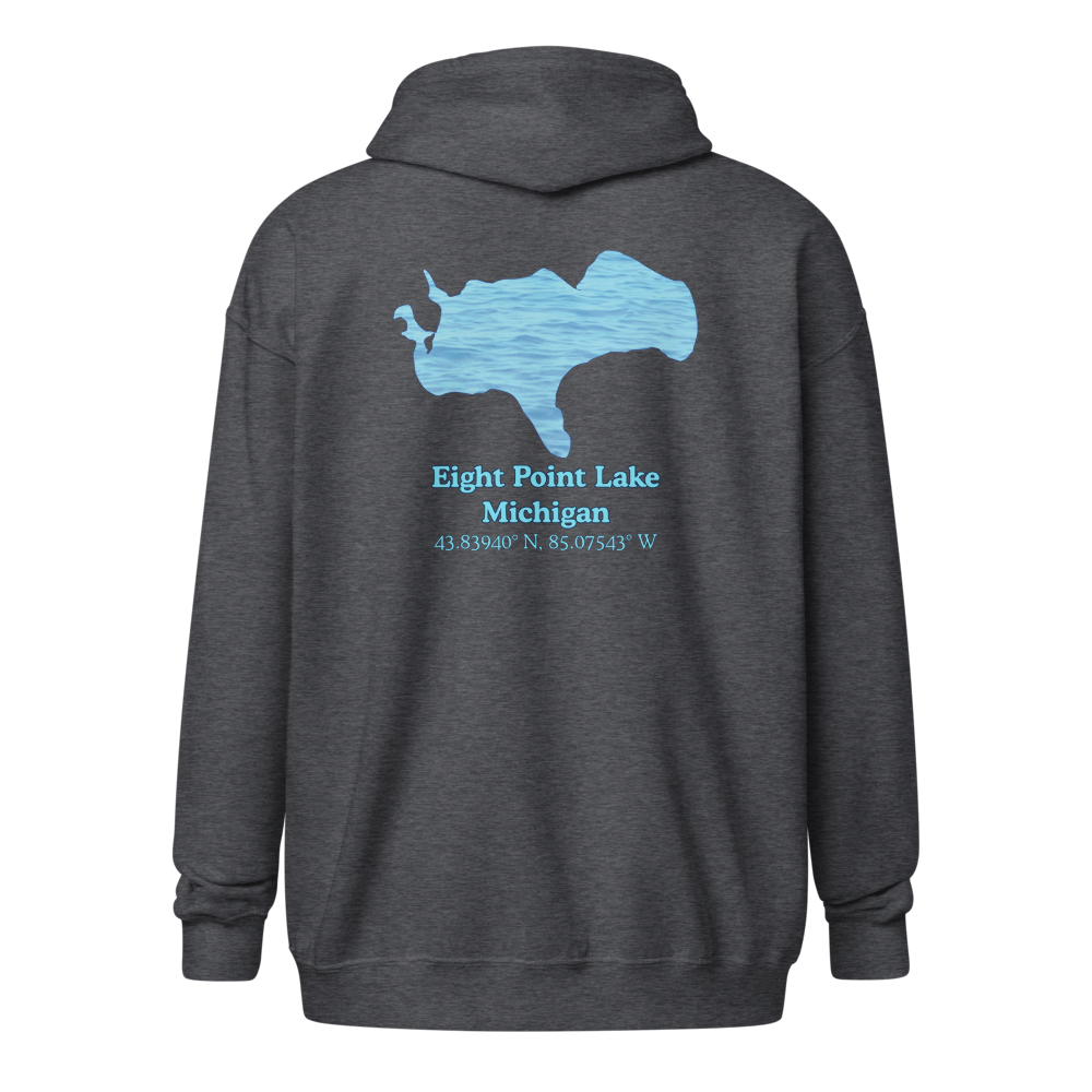 Eight Point Lake Unisex Zip Hoodie