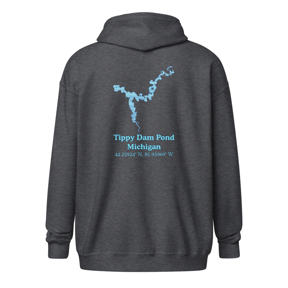 Tippy Dam Pond Unisex Zip Hoodie