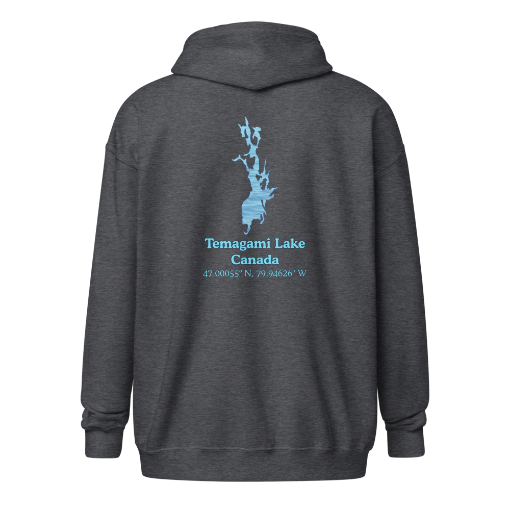 Temagami Lake Unisex Zip Hoodie