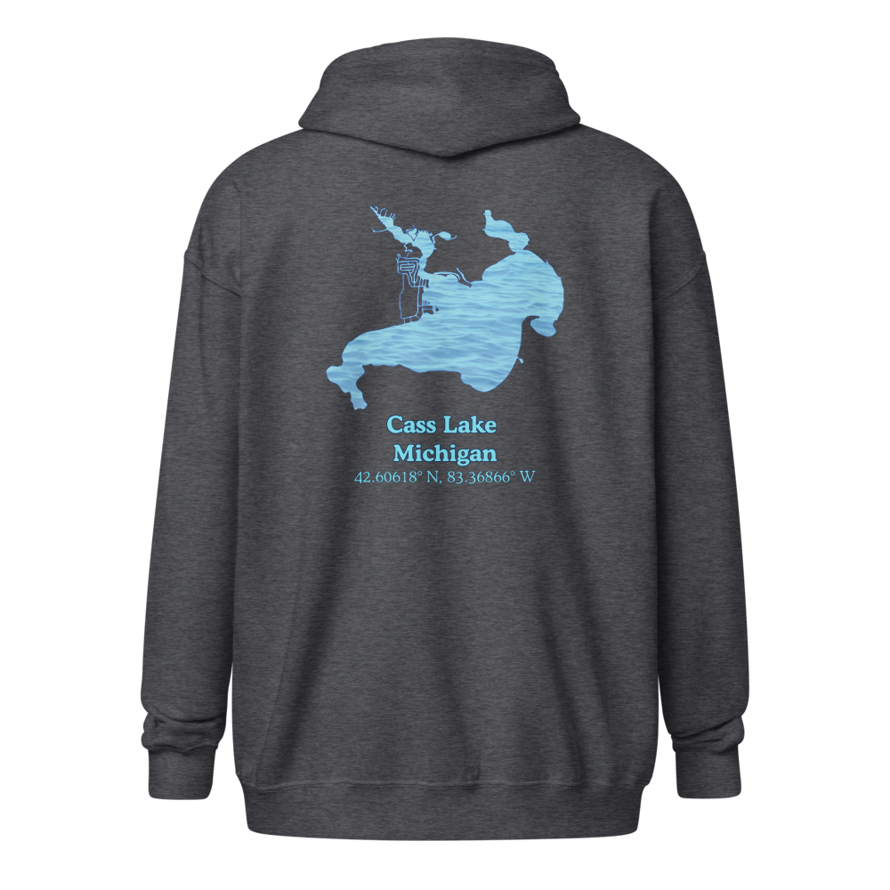 Cass Lake  Unisex Zip Hoodie