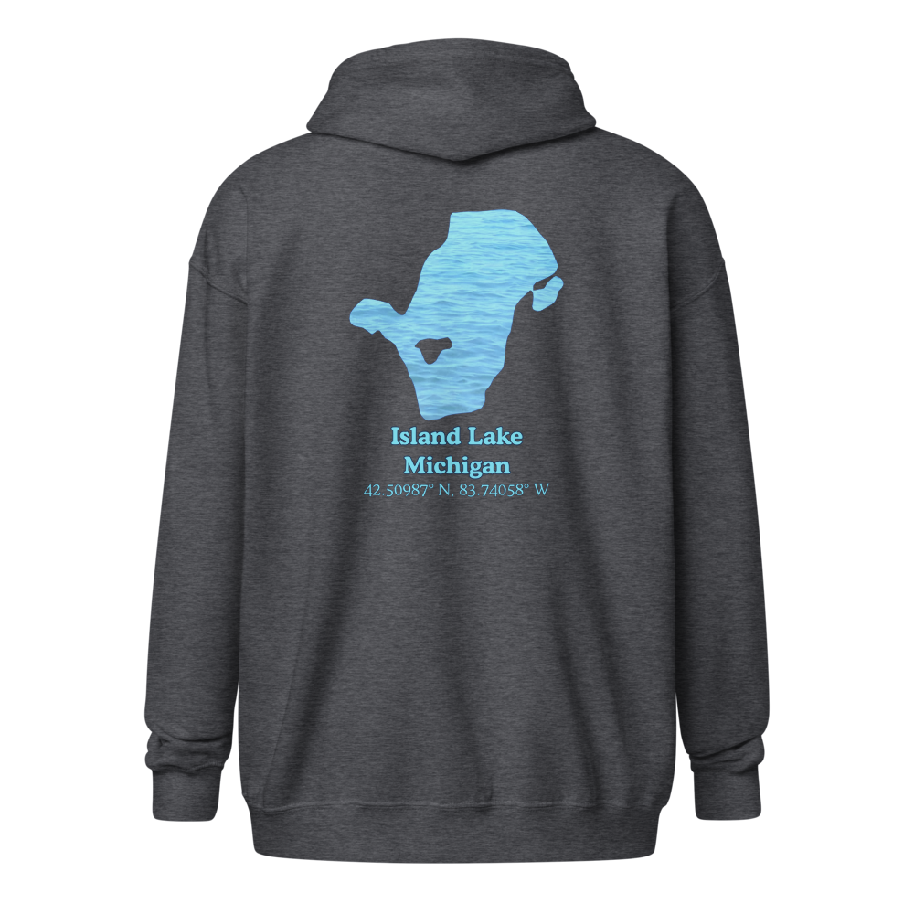 Island Lake Unisex Zip Hoodie