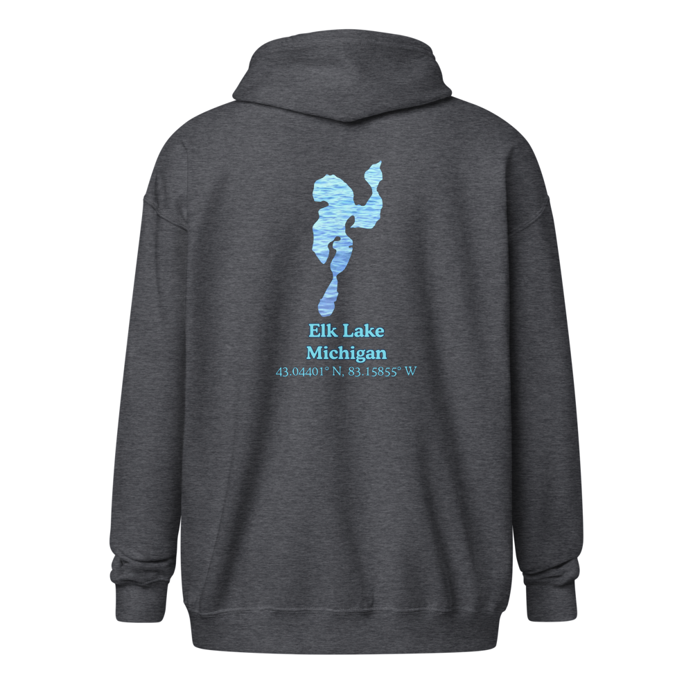 Elk Lake Unisex Zip Hoodie