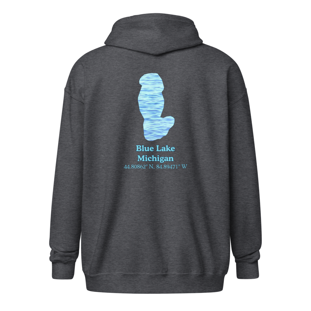 Blue Lake Unisex Zip Hoodie