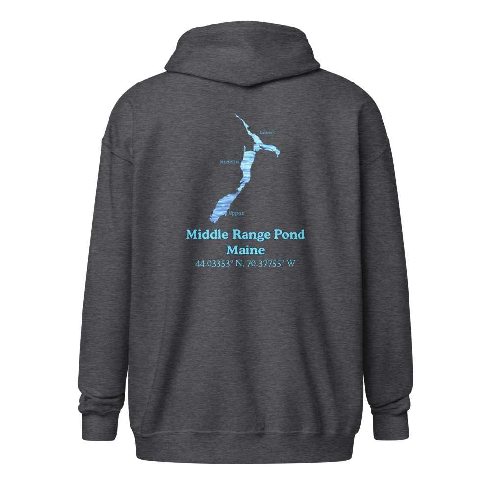 Middle Range Pond Unisex Zip Hoodie