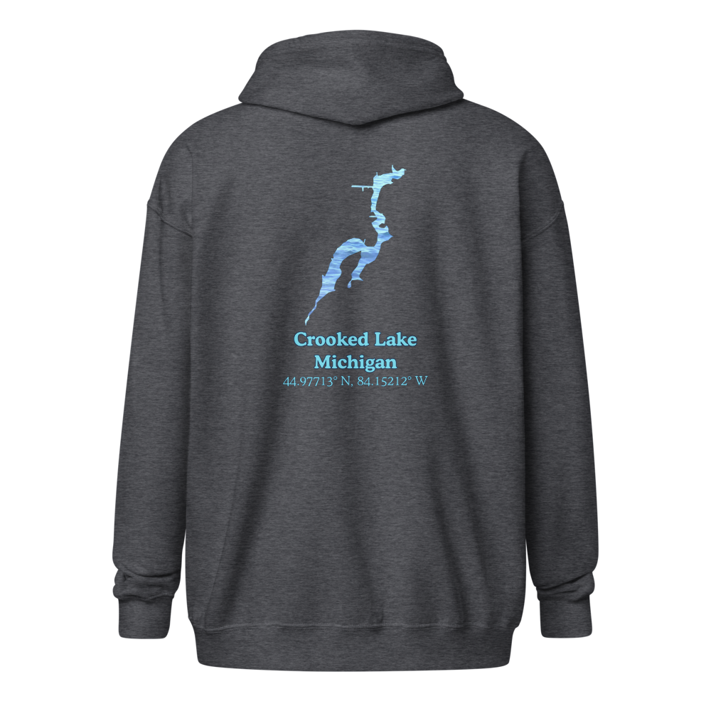 Crooked Lake Unisex Zip Hoodie
