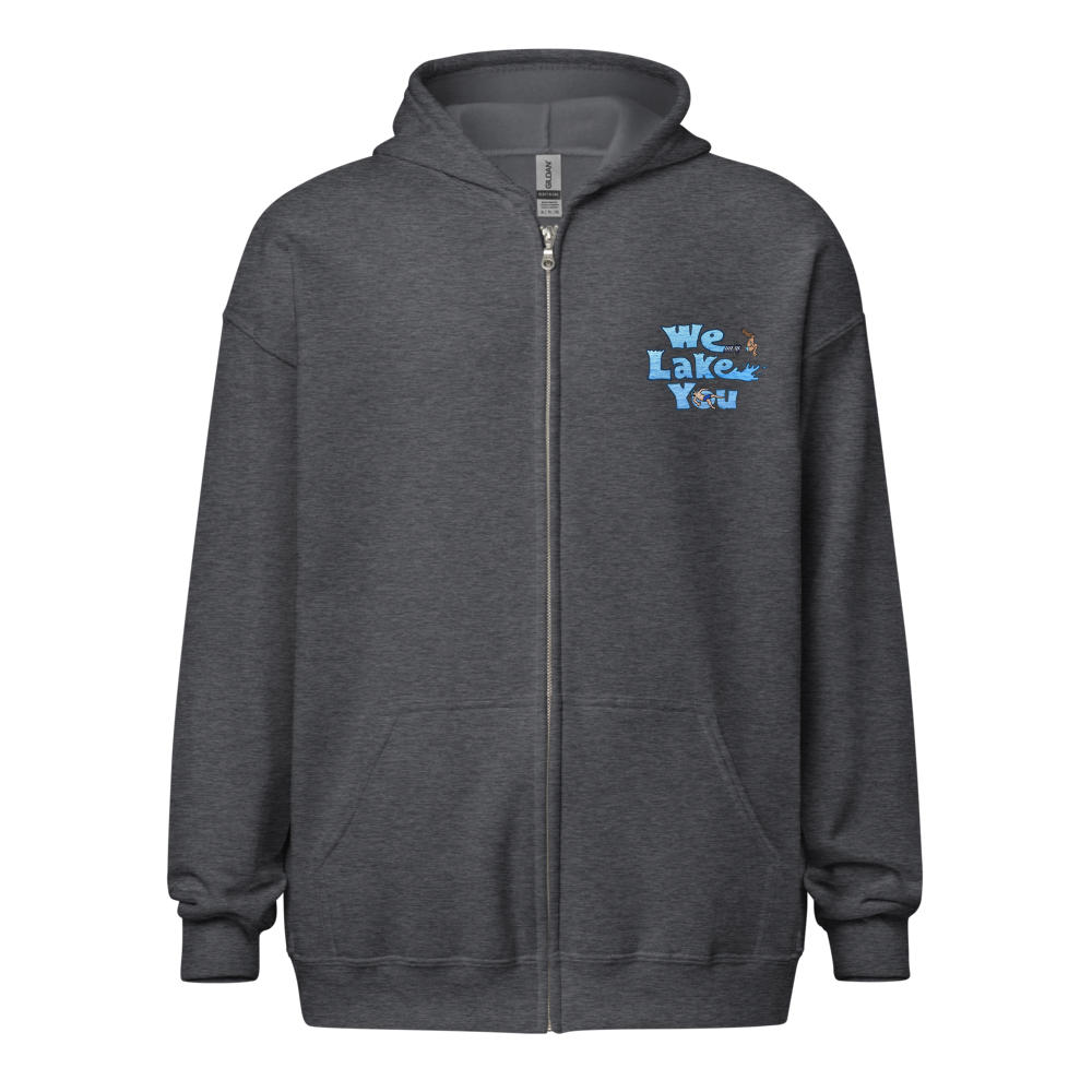 Fish Lake Unisex Zip Hoodie