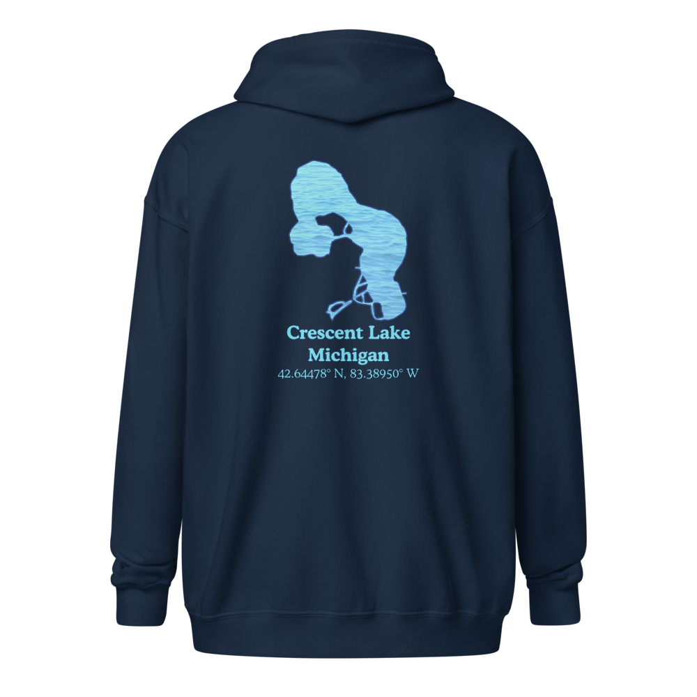 Crescent Lake Unisex Zip Hoodie
