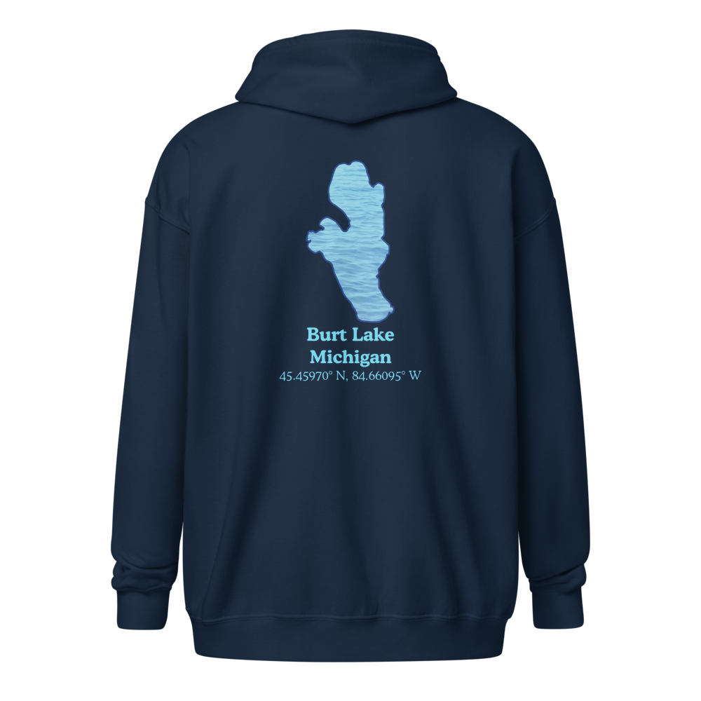 Burt Lake Unisex Zip Hoodie