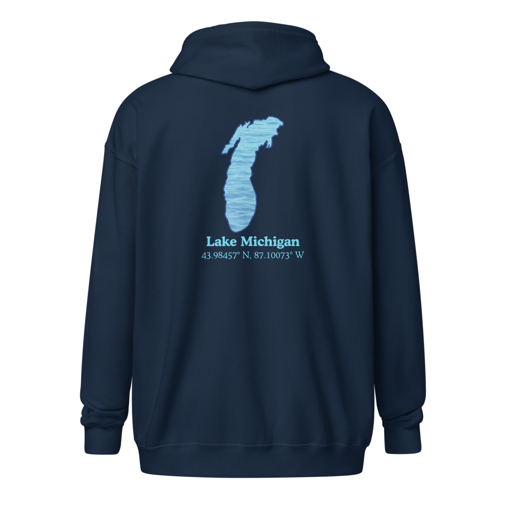 Lake Michigan Unisex Zip Hoodie