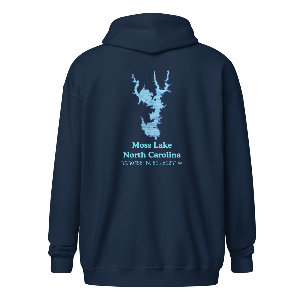 Moss Lake Unisex Zip Hoodie