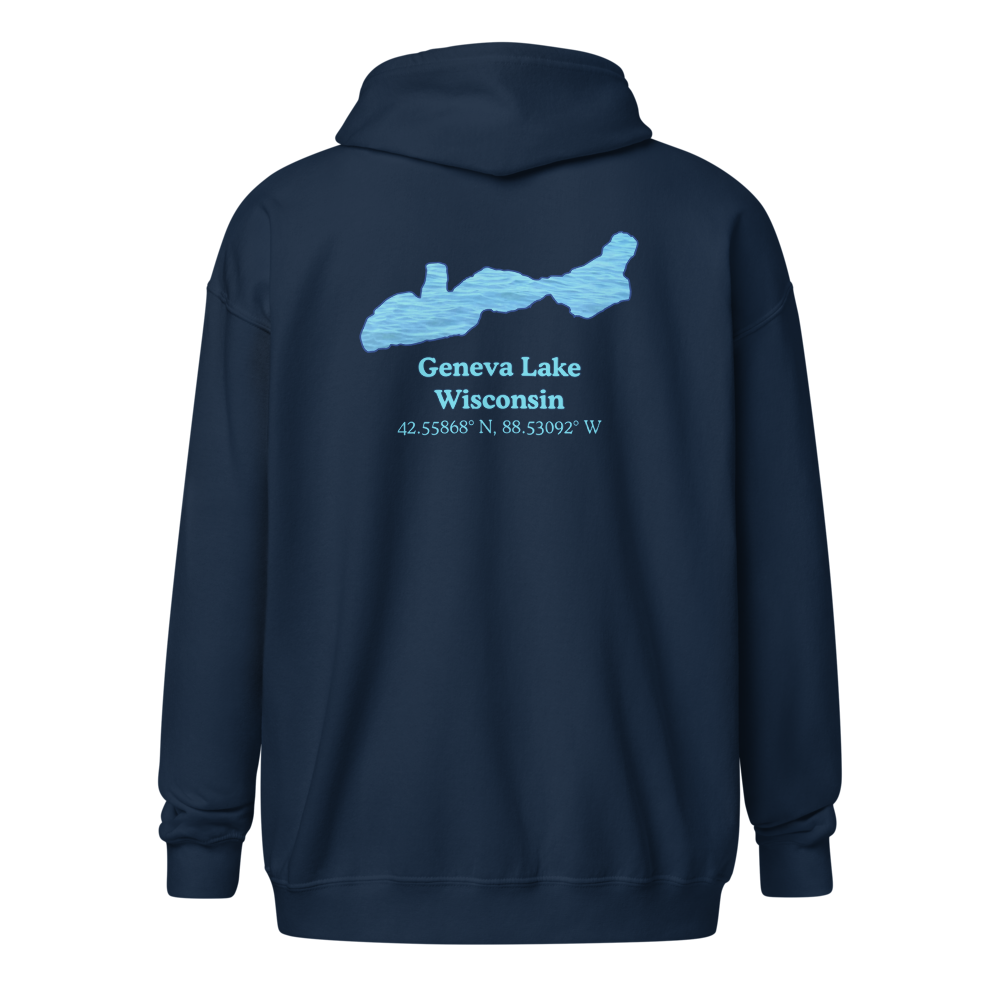Geneva Lake Unisex Zip Hoodie