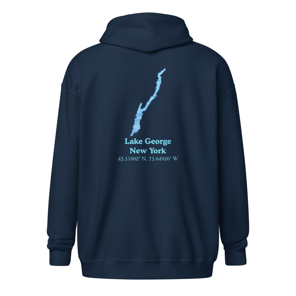 Lake George Unisex Zip Hoodie