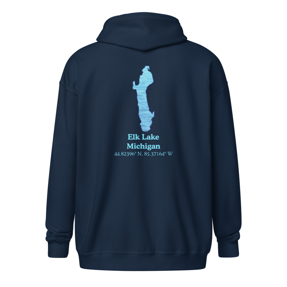 Elk Lake Unisex Zip Hoodie