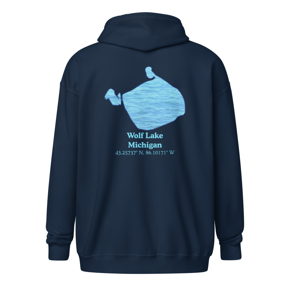 Wolf Lake Unisex Zip Hoodie
