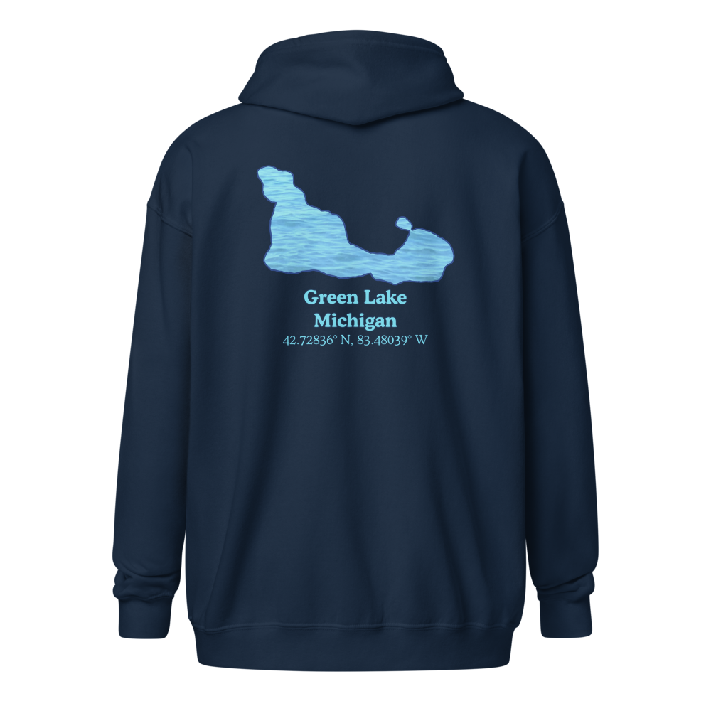 Green Lake Unisex Zip Hoodie