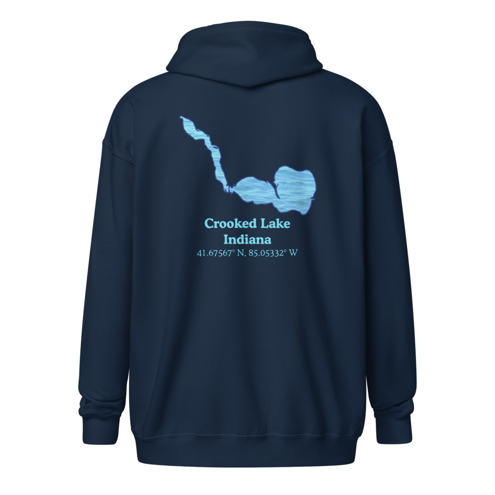 Crooked Lake Unisex Zip Hoodie