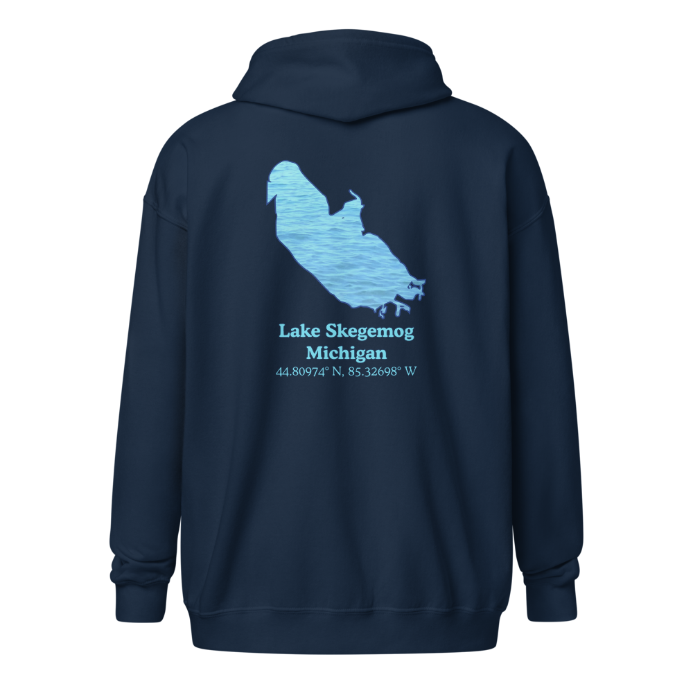 Lake Skegemog Unisex Zip Hoodie
