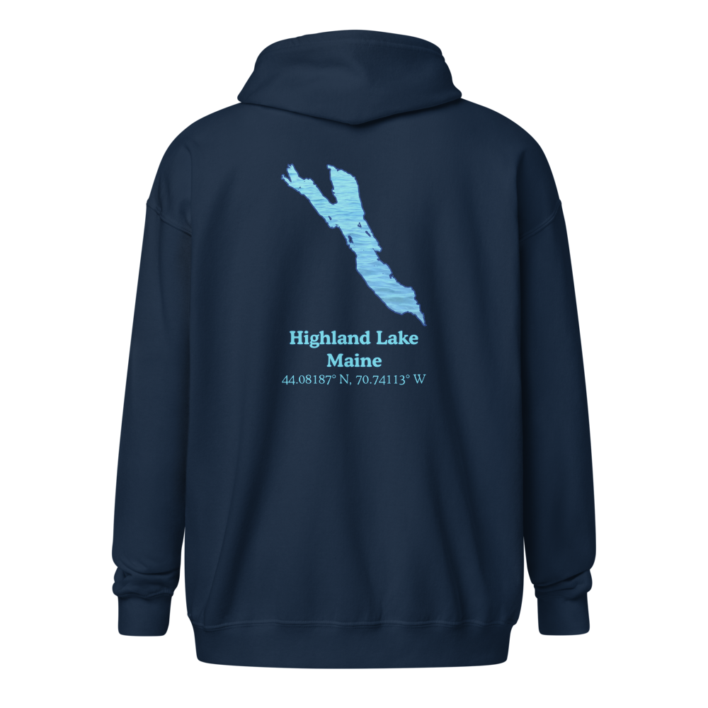 Highland Lake Unisex Zip Hoodie