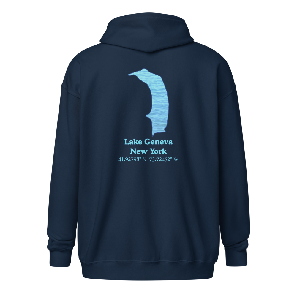 Lake Geneva Unisex Zip Hoodie