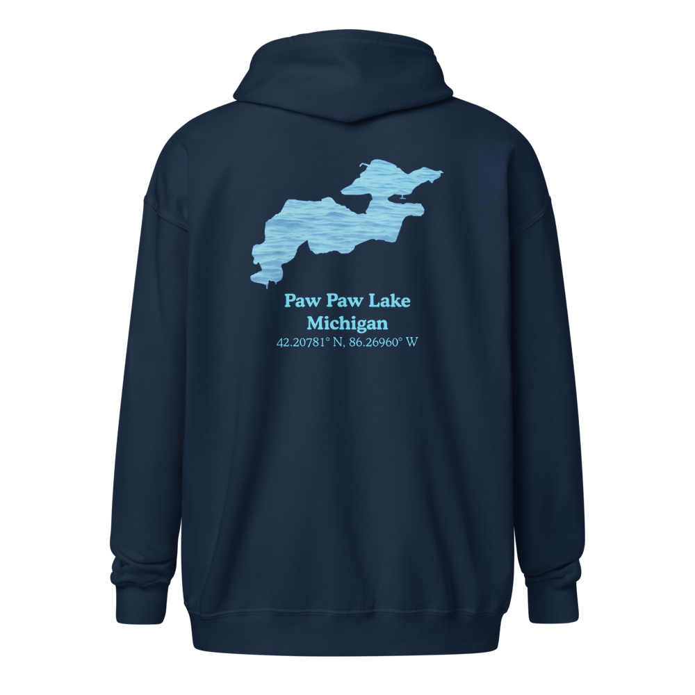 Paw Paw Lake Unisex Zip Hoodie