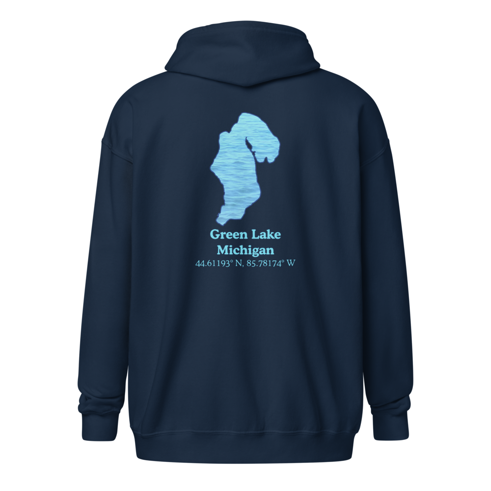 Green Lake Unisex Zip Hoodie