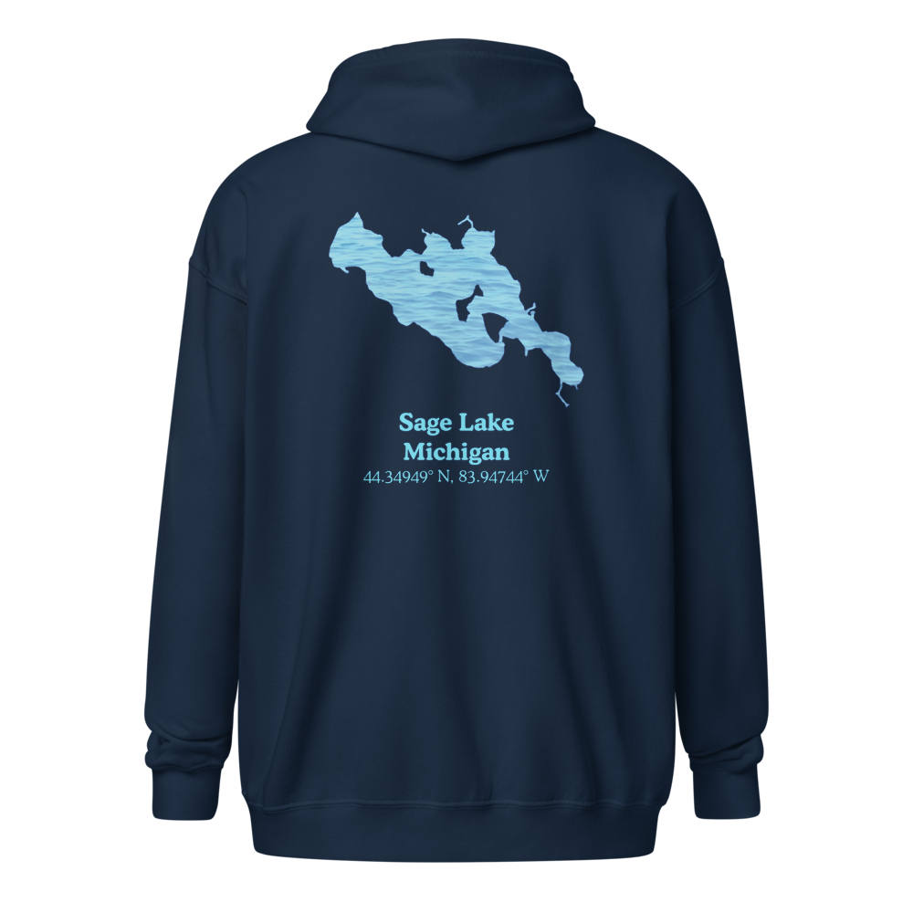 Sage Lake Unisex Zip Hoodie