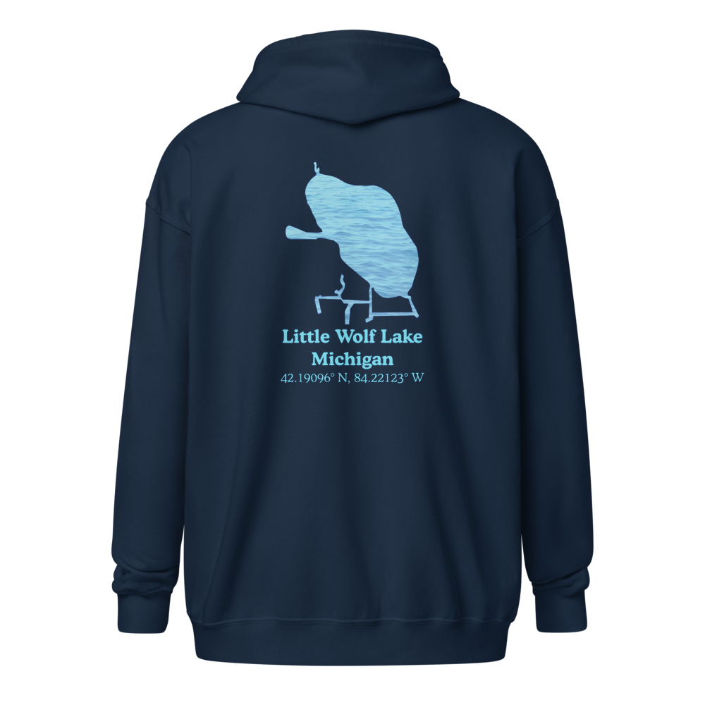 Little Wolf Lake Unisex Zip Hoodie