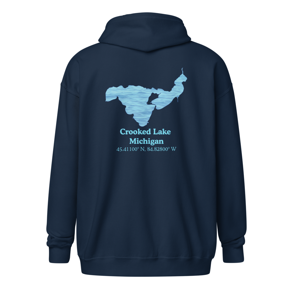Crooked Lake  Unisex Zip Hoodie