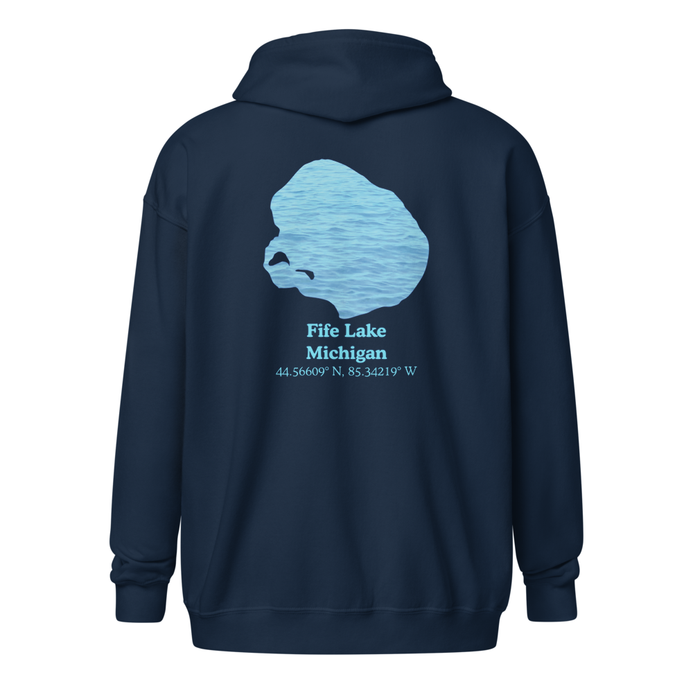 Fife Lake Unisex Zip Hoodie