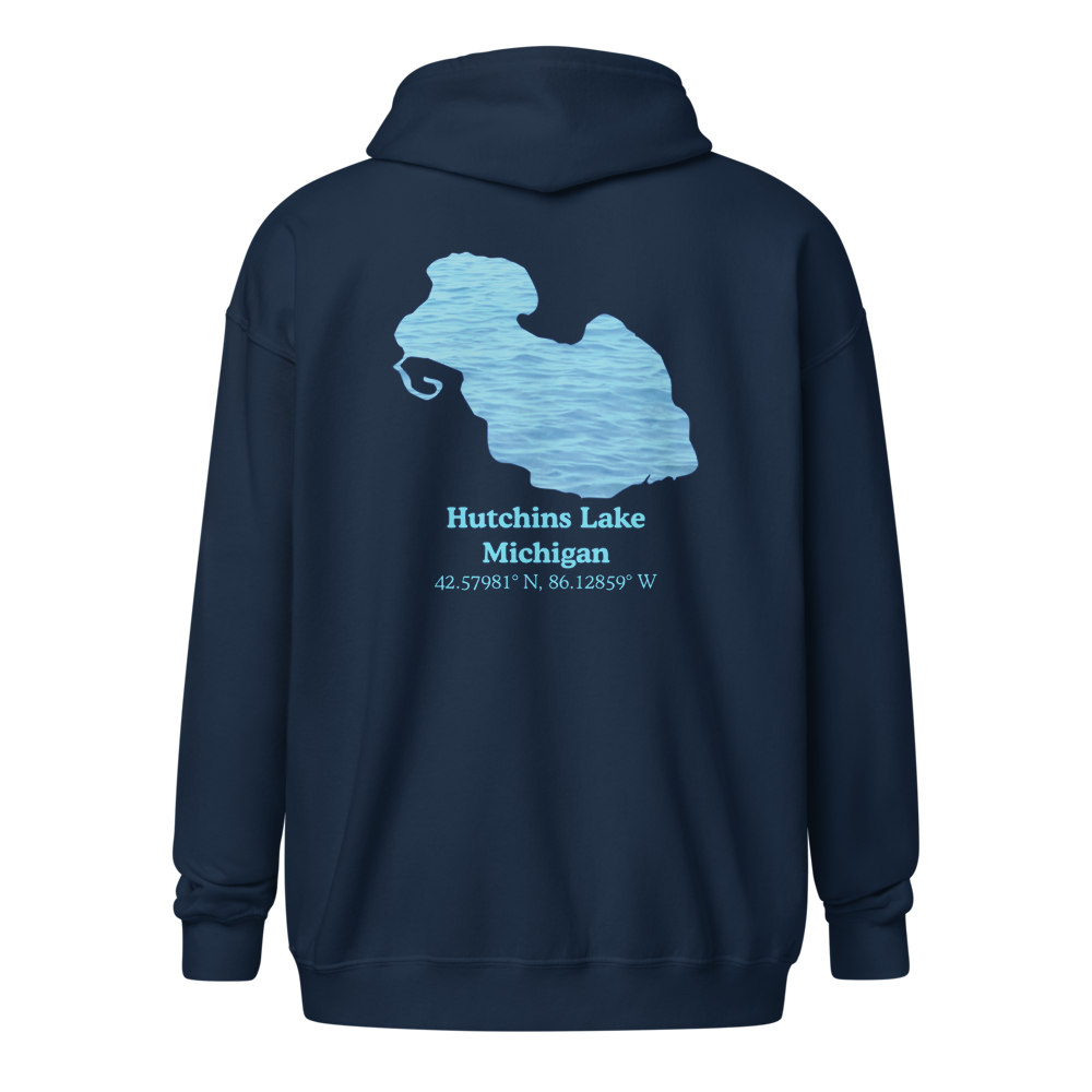 Hutchins Lake Unisex Zip Hoodie