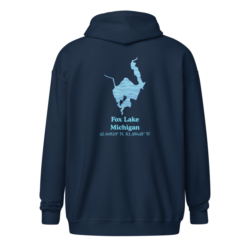 Fox Lake Unisex Zip Hoodie
