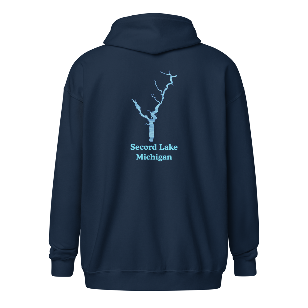Secord Lake Unisex Zip Hoodie