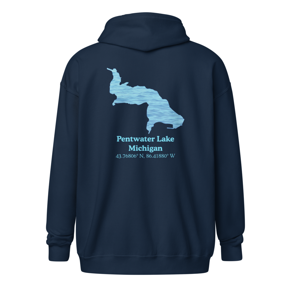 Pentwater Lake Unisex Zip Hoodie