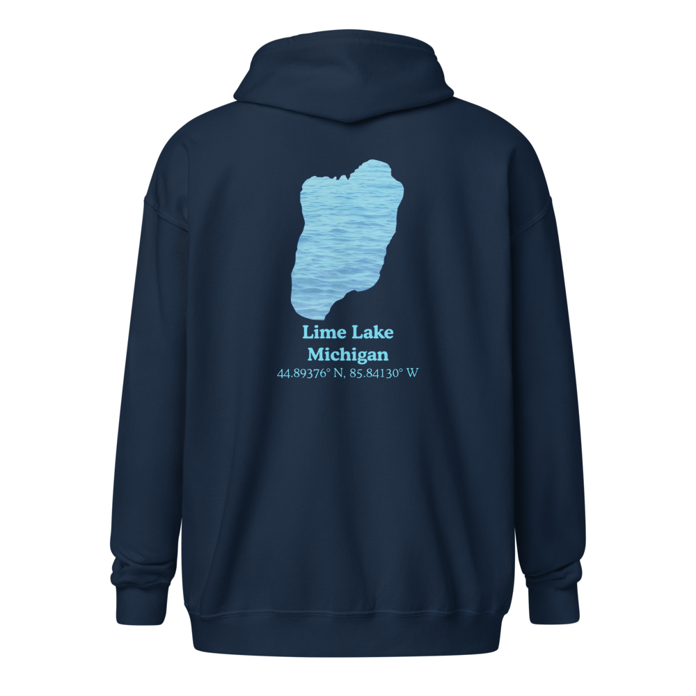 Lime Lake Unisex Zip Hoodie