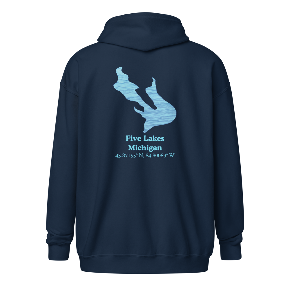 Five Lakes Unisex Zip Hoodie