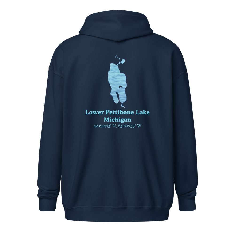 Lower Pettibone Lake Unisex Zip Hoodie