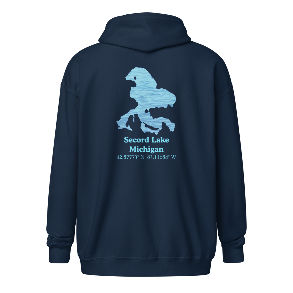 Secord Lake Unisex Zip Hoodie