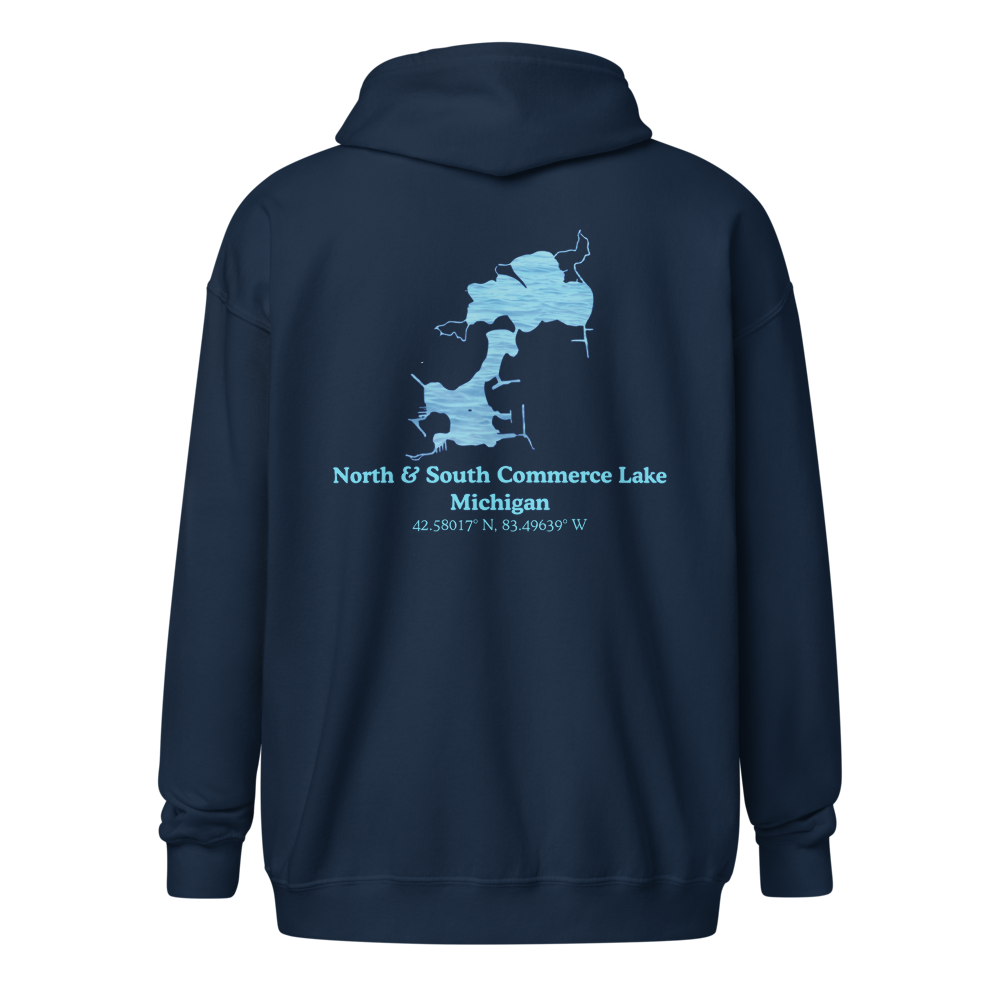North & South Commerce Lake Unisex Zip Hoodie