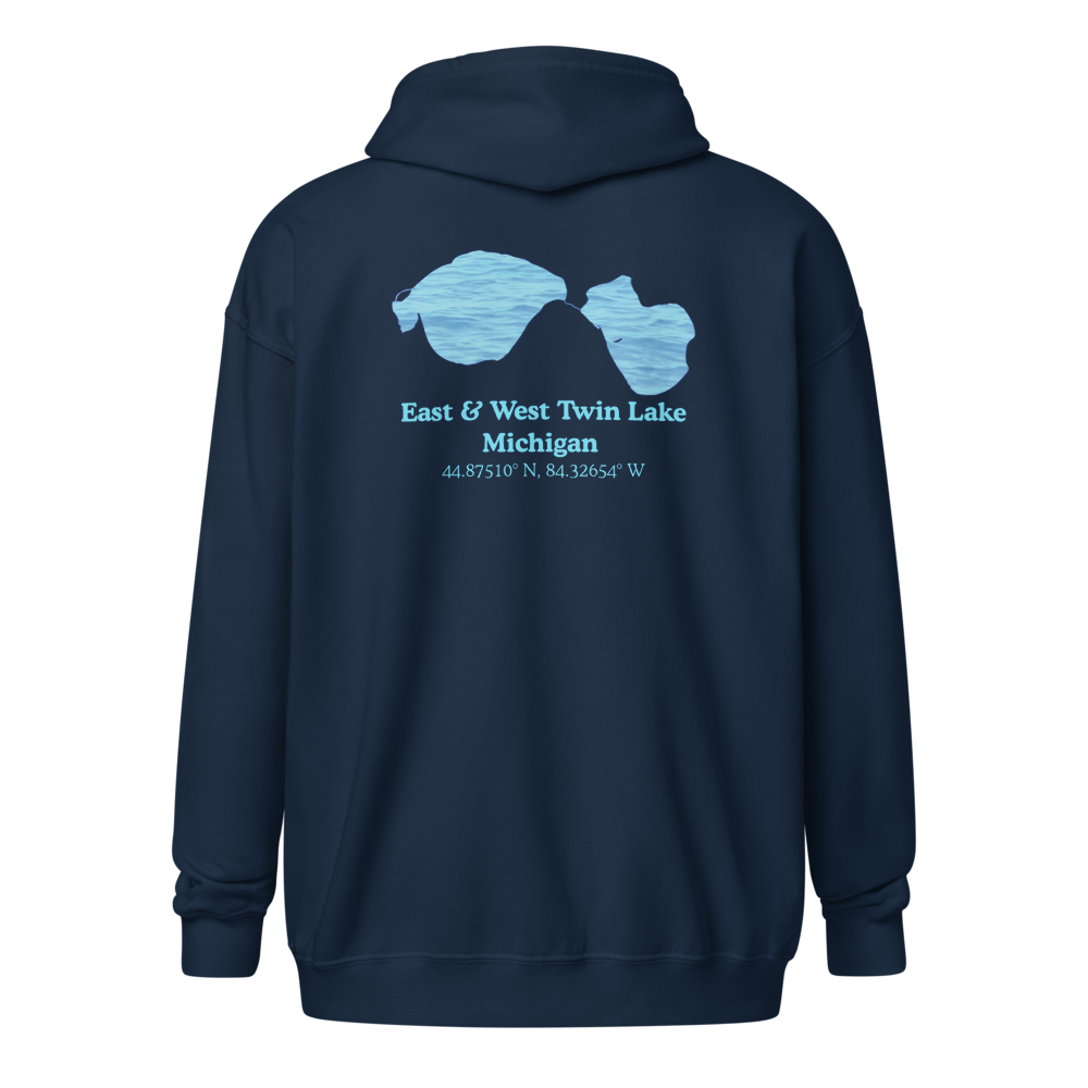 East & West Twin Lake Unisex Zip Hoodie